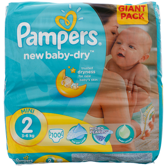 PAMPERS Baby-Dry Langes Taille 6