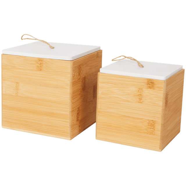 Van toepassing Cater honing Bamboe opbergbakken 12,5 x 12,5 cm en 10 x 10 cm | Action.com