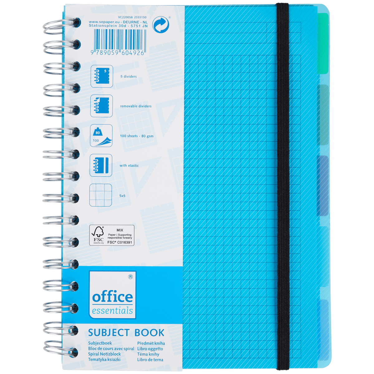 Cahier À Spirale A5 Avec Intercalaires Office Essentials | Actioncom