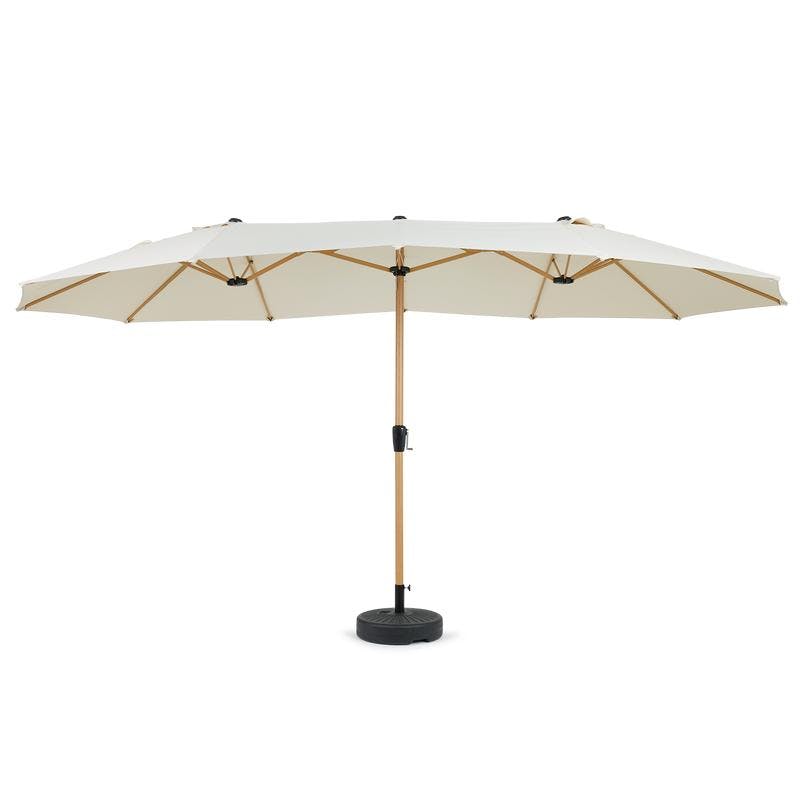 Dubbele parasol incl. hoes - Crèmewit