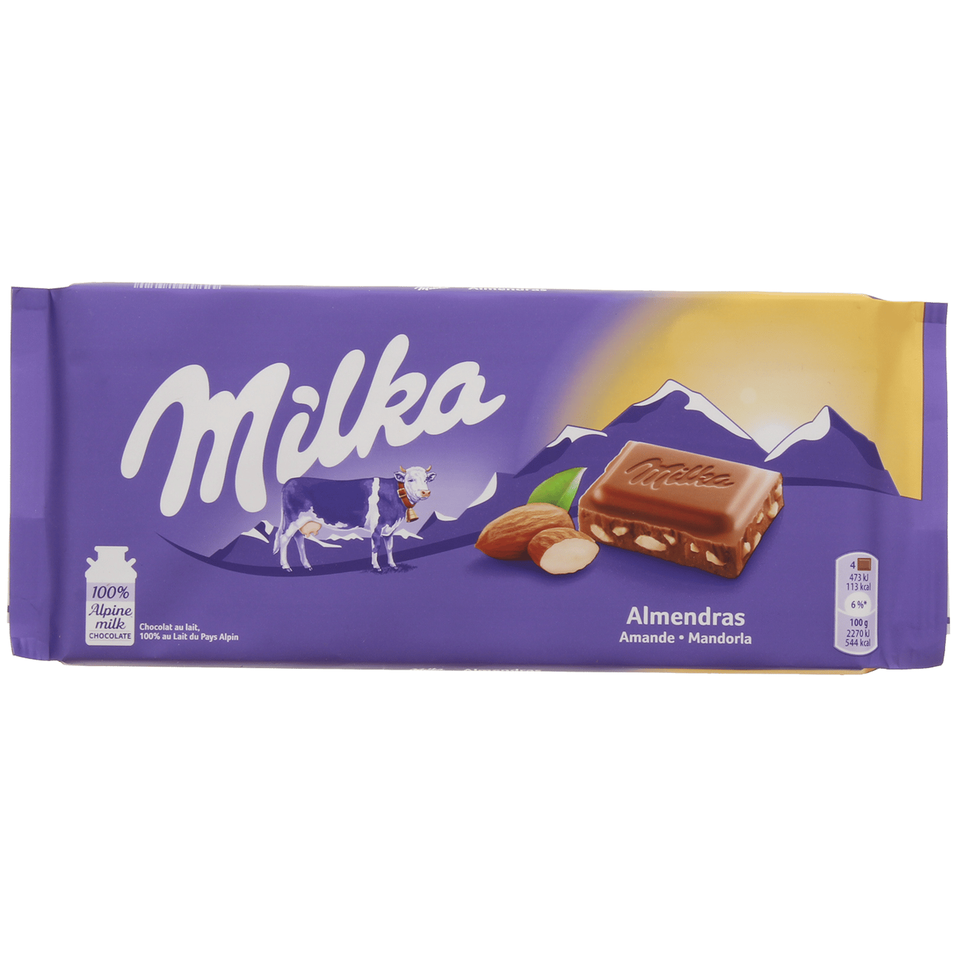 Tablette De Chocolat Milka Amandes