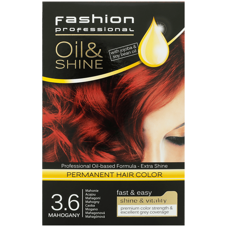 Trwałe farbowanie włosów Fashion Professional Oil & Shine