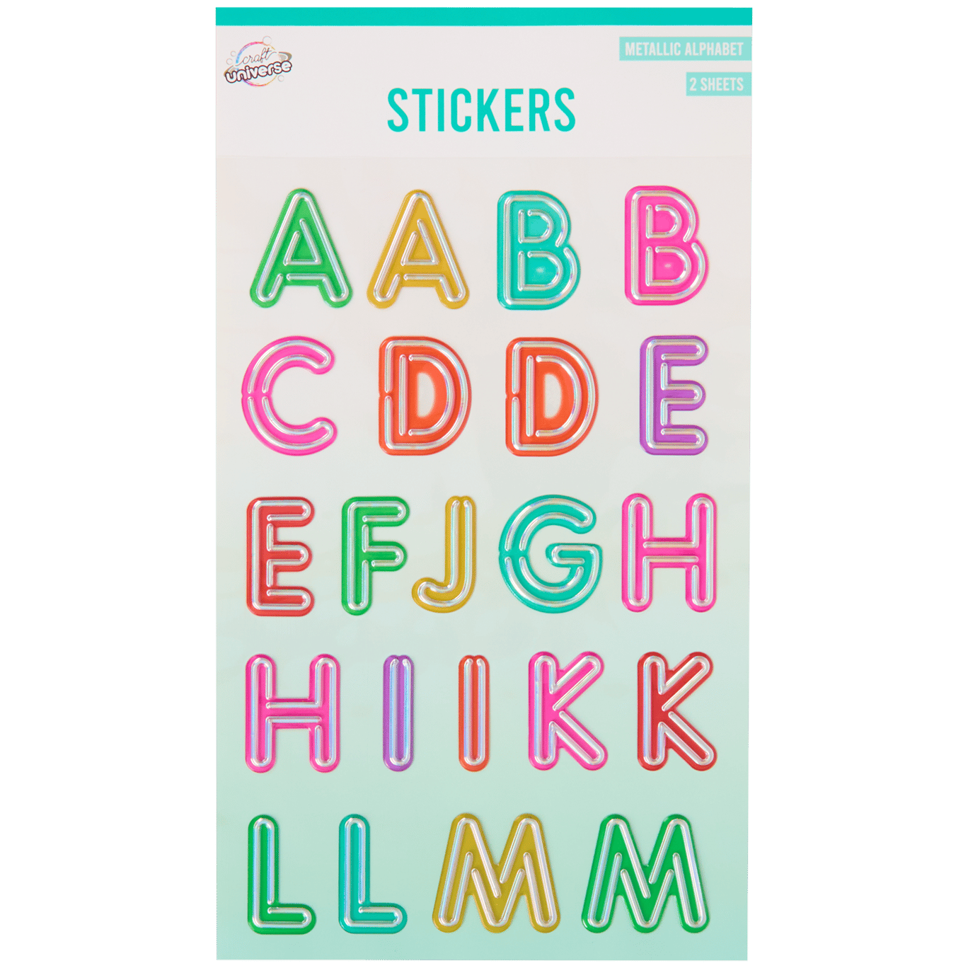 Craft Universe alfabet stickers