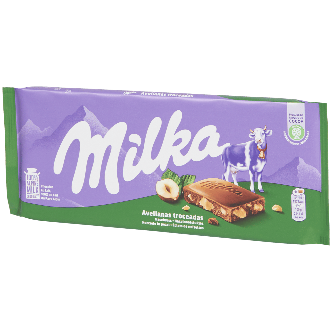 Tablette de chocolat Milka Noisette