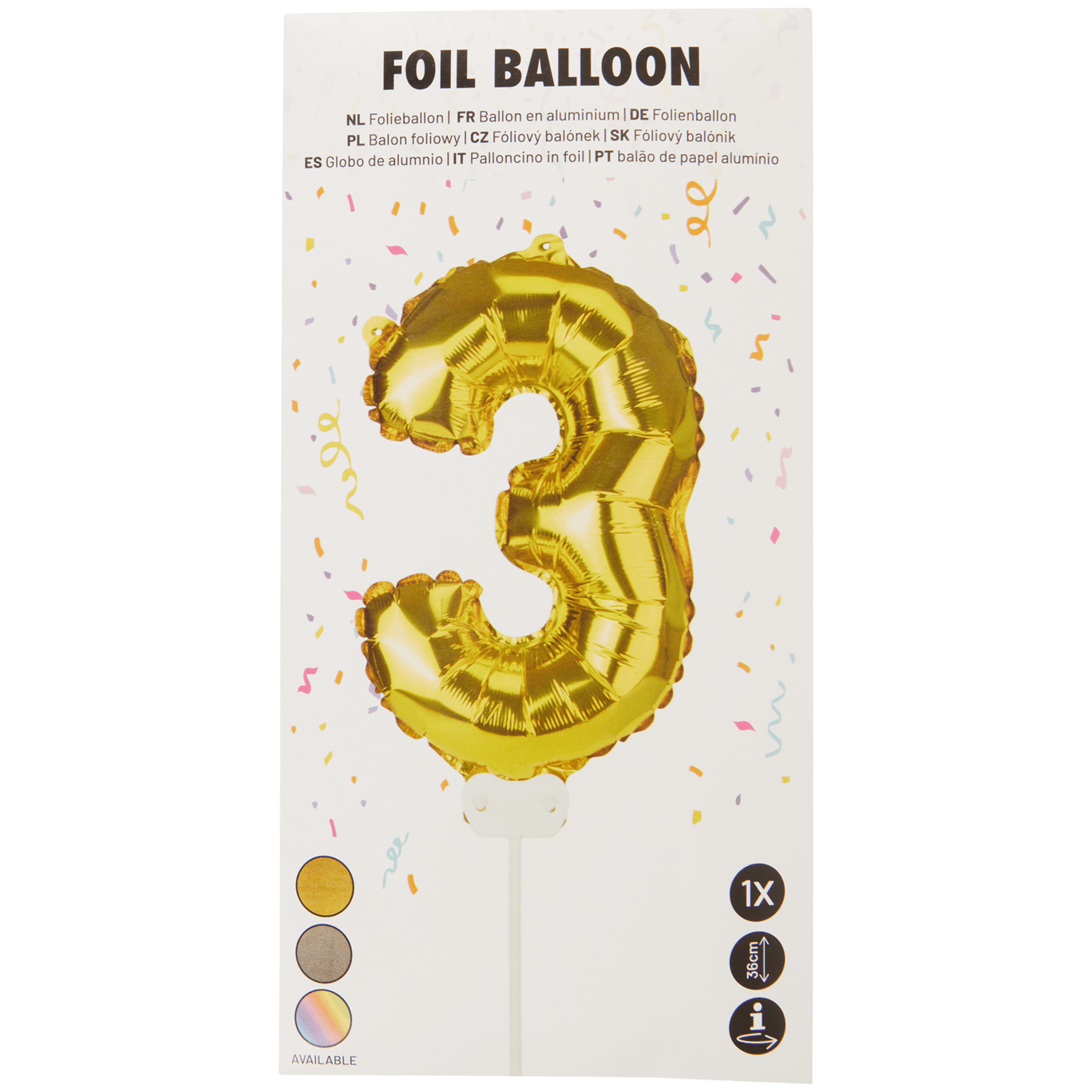 Chiffre ballon mylar