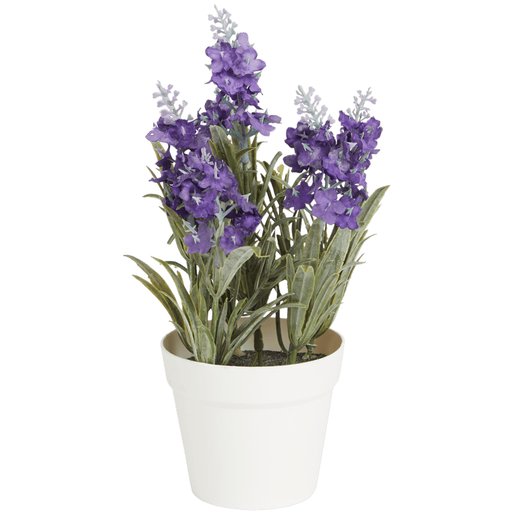 Künstlicher Lavendel im Topf