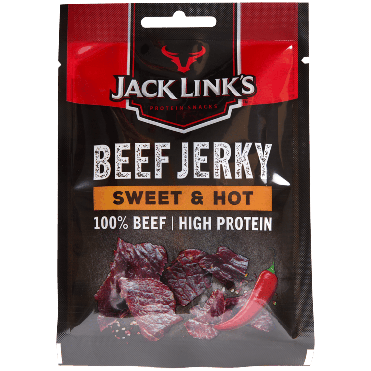 Jack Link's beef jerkey Sweet & Hot
