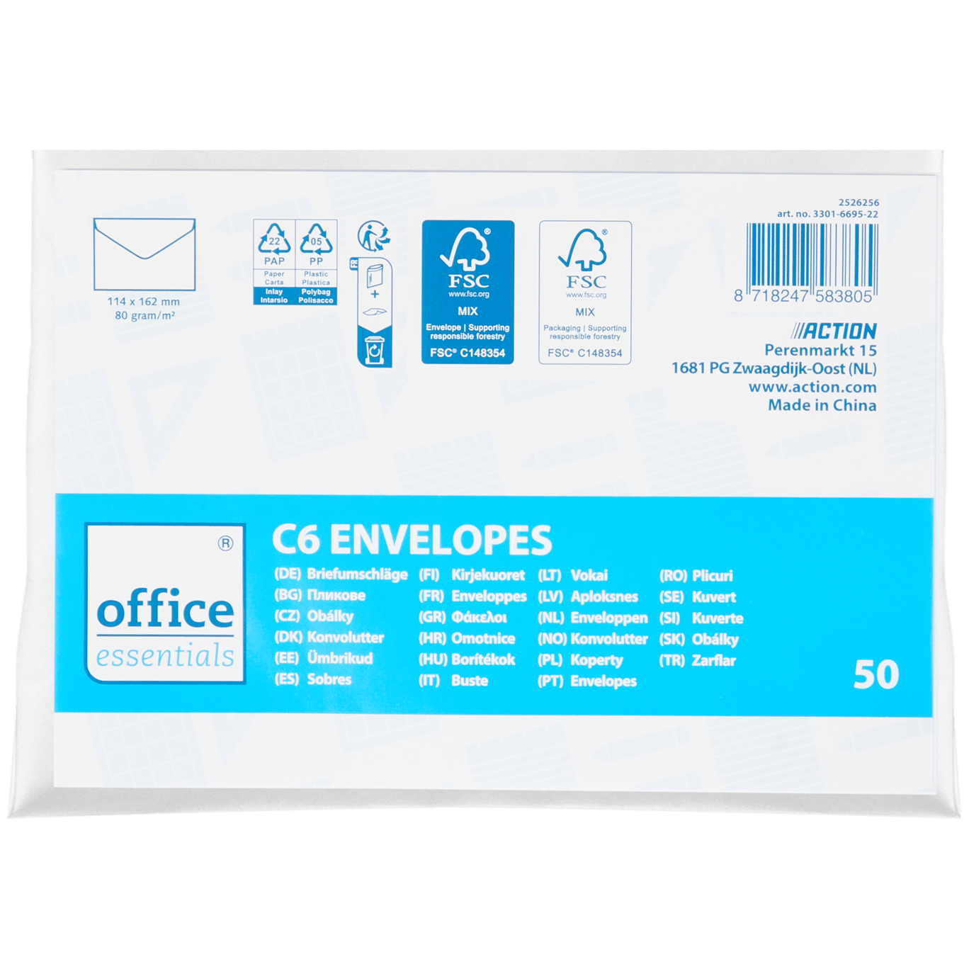 Office Essentials enveloppen C6