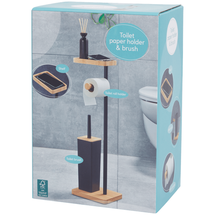 Porte-rouleaux et brosse WC