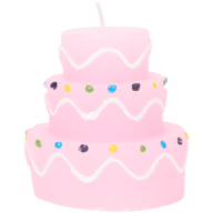 Svíčka ve tvaru dortu