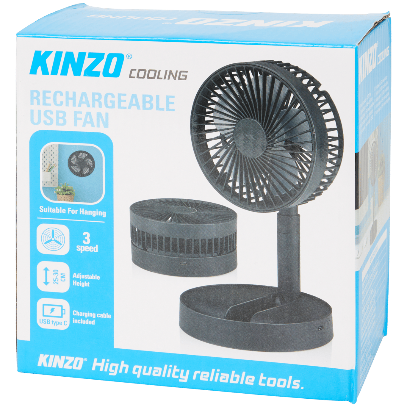 Ventilateur rechargeable USB Kinzo
