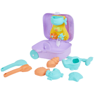 Velrybí vozík s hračkami na písek