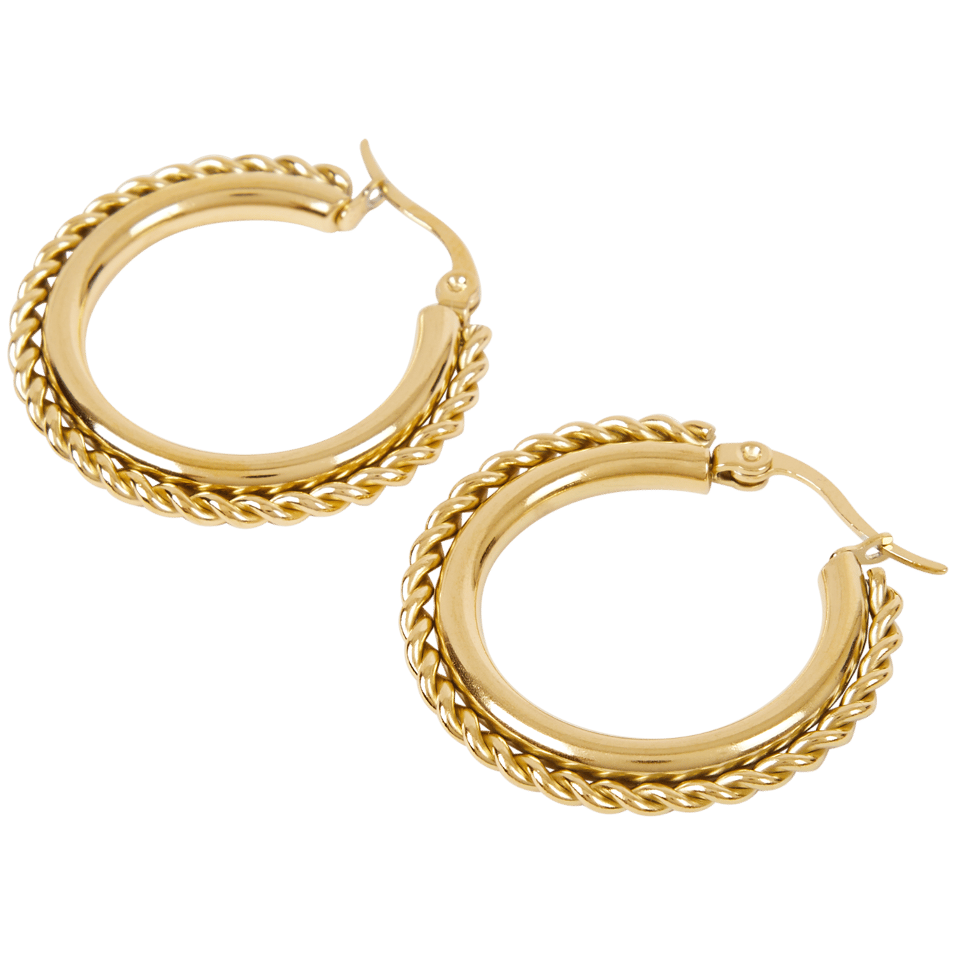 Gold plated oorbellen