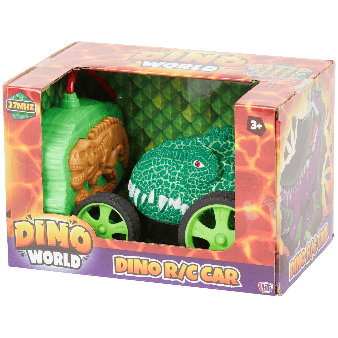 Carrinho de corrida telecomandado em forma de dinossauro Dino World