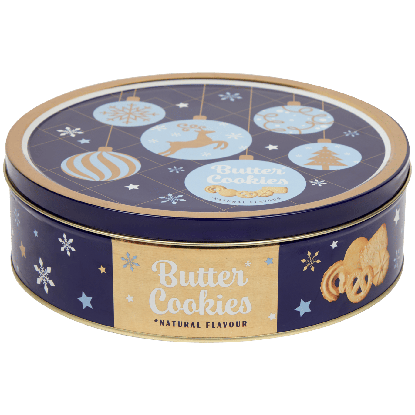 Biscuits au beurre dans une boîte de Noël