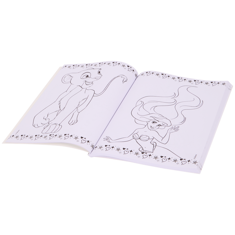 Livre de coloriage avec autocollants Disney