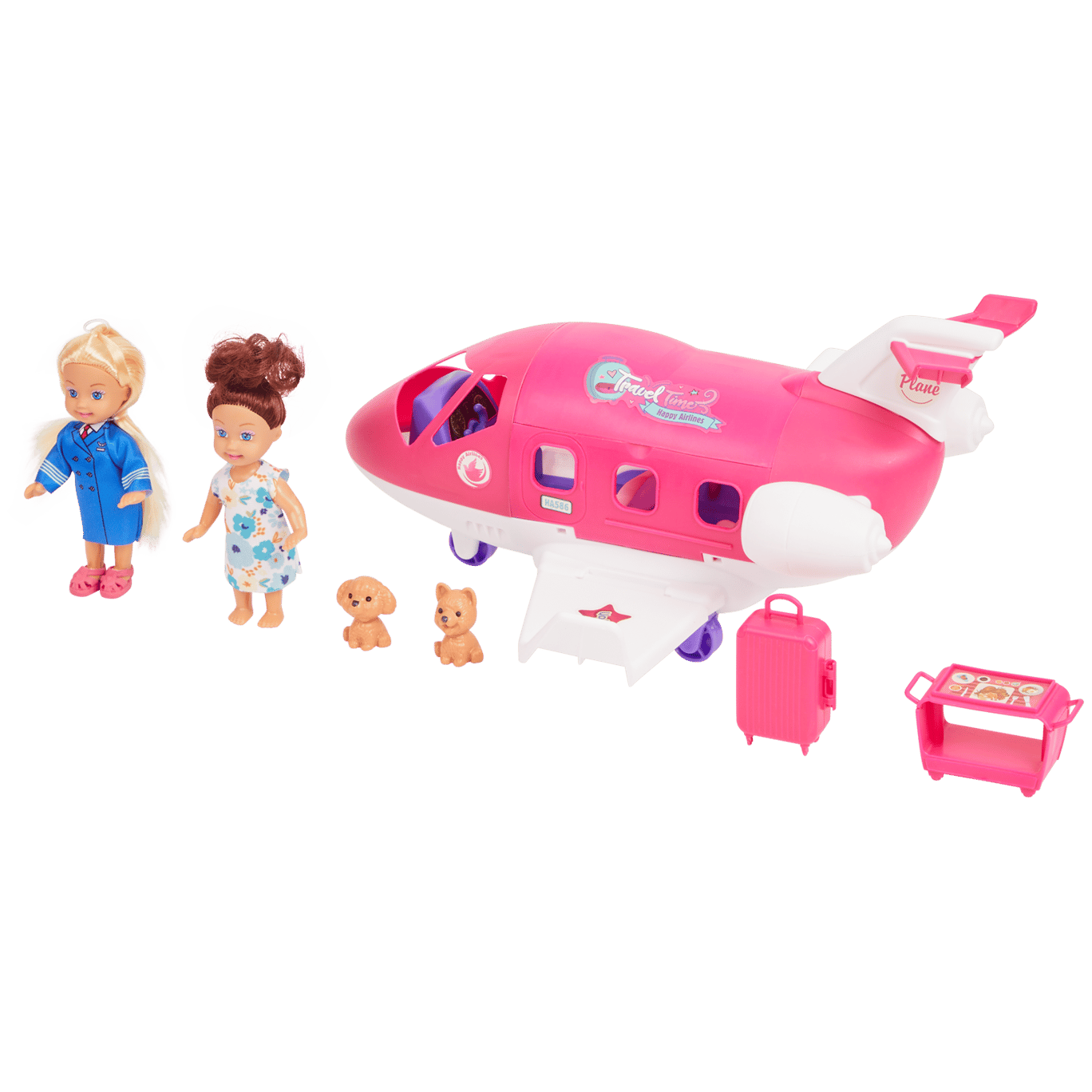 Conjunto de brincar com avião Chloe Girlz