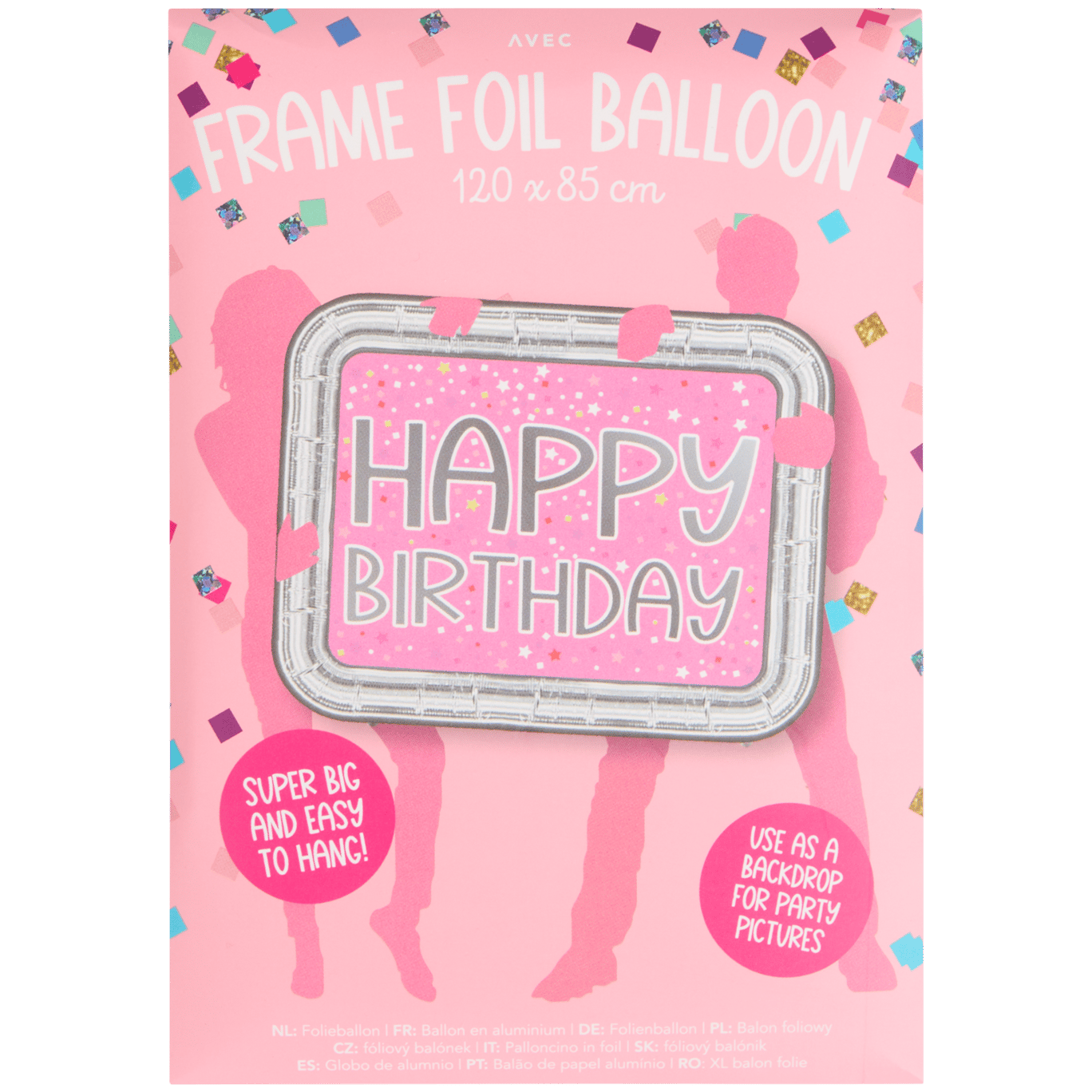 Ballon mylar XL Avec Happy Birthday