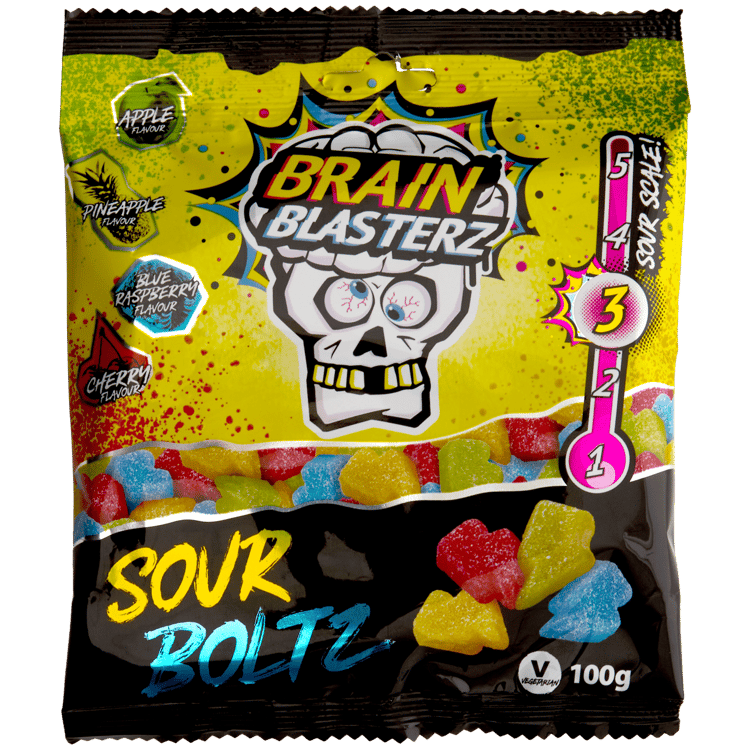 Brain Blasterz Sour Boltz zure snoepjes