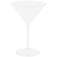 Copa de ginebra, martini o vino de plástico