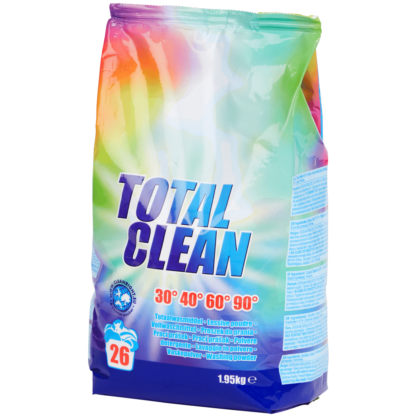 Detergente para roupa em pó Total Clean
