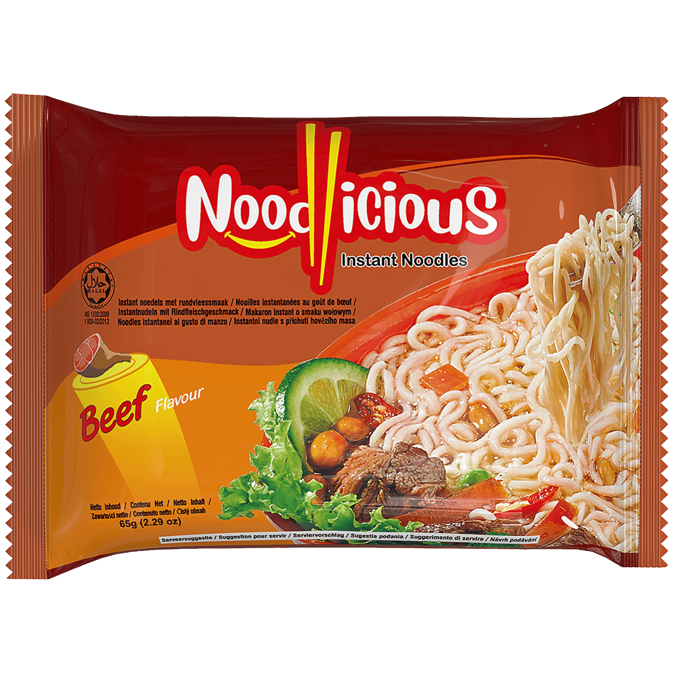 Noodles istantanei Noodlicious Beef
