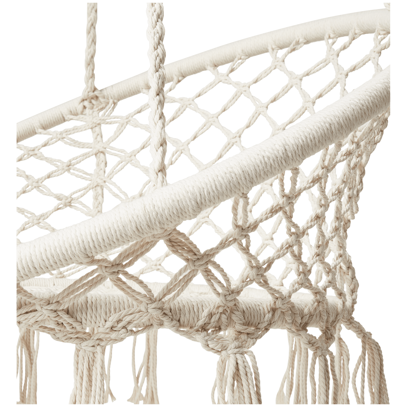 Macramé hangstoel