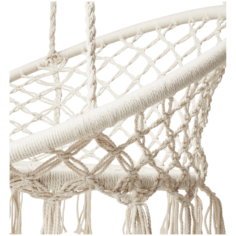 Macramé hangstoel