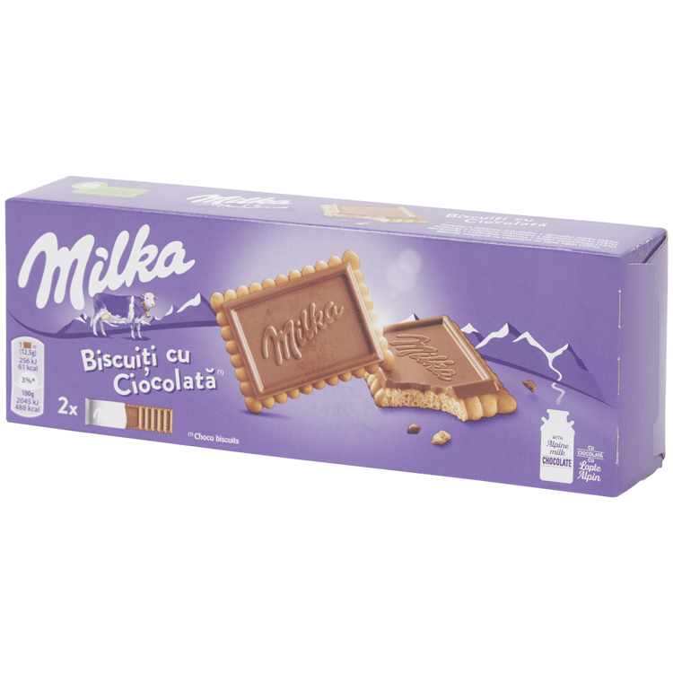 Biscuits nappés de chocolat Milka 