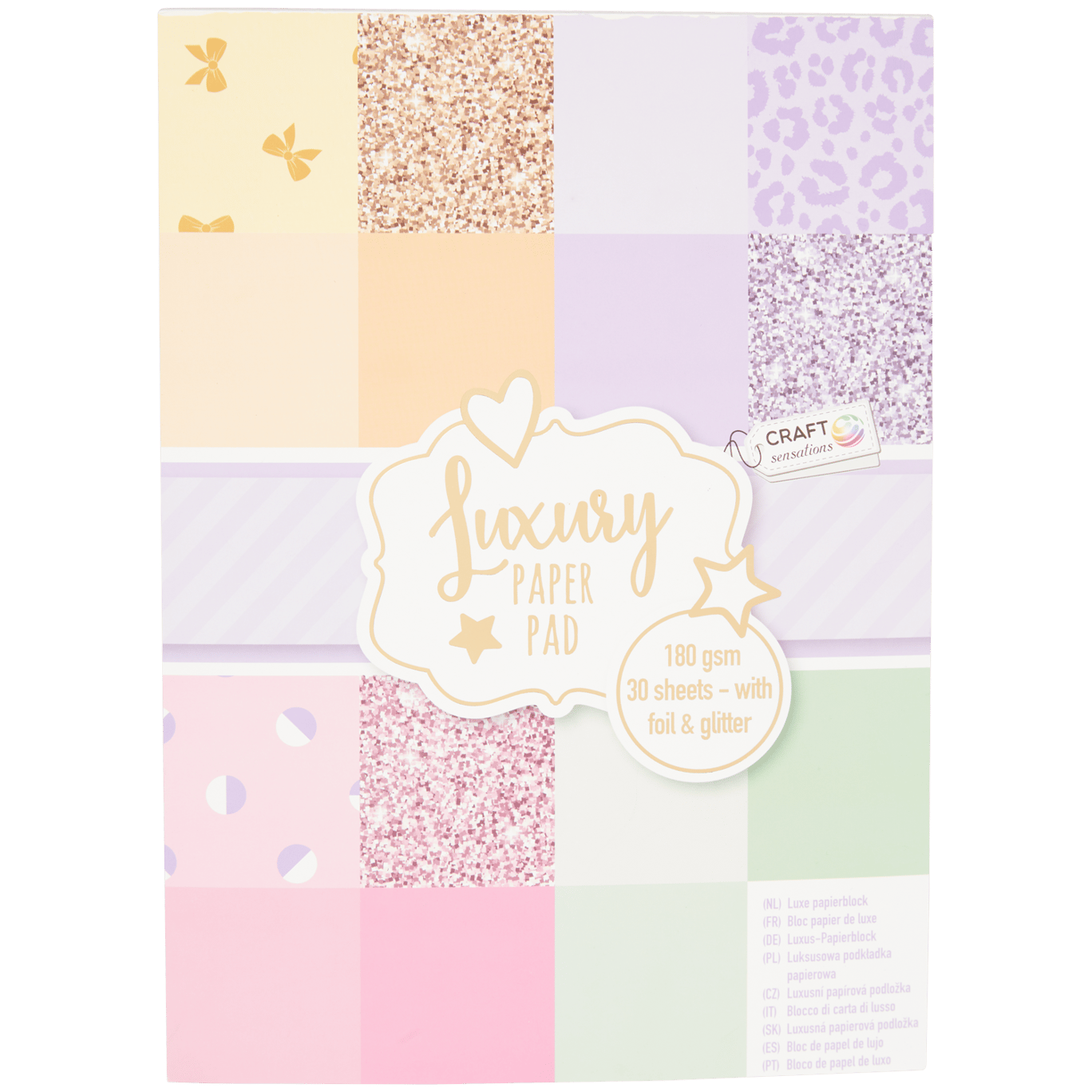 Blocco di carte colorate deluxe Craft Sensations