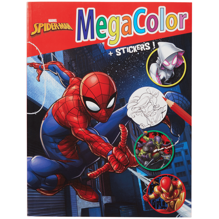 Livro de colorir com autocolantes Disney MegaColor