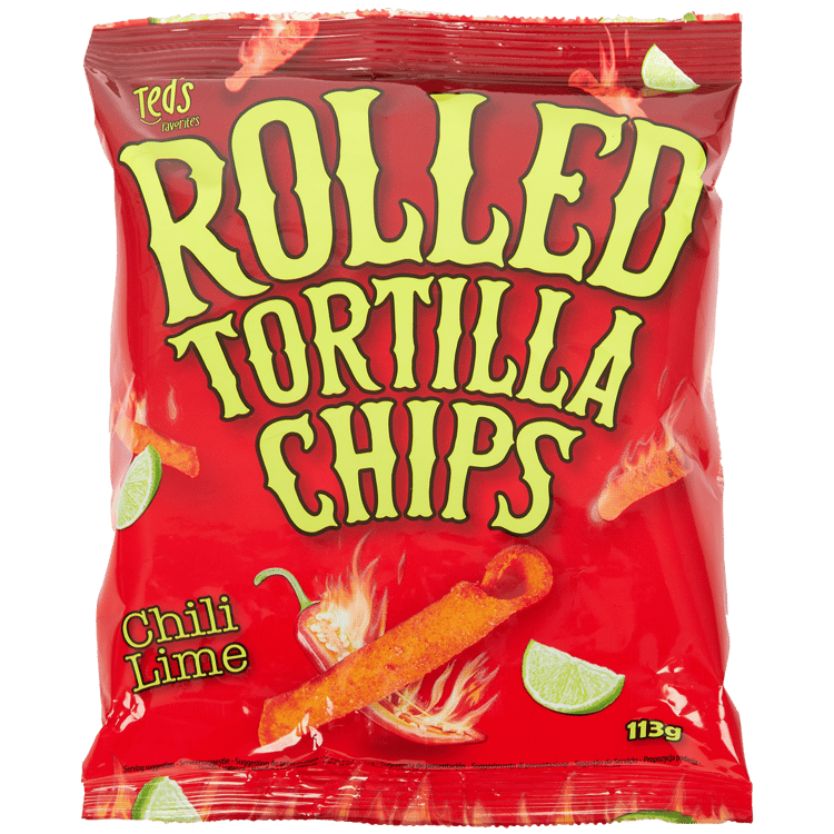 Gerollte Tortilla-Chips Chili & Limette