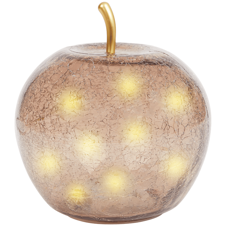 Manzana de vidrio con luz LED