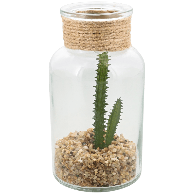 Planta suculenta artificial en jarrón