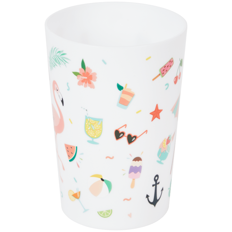 Vaso de plástico con estampado de jungla