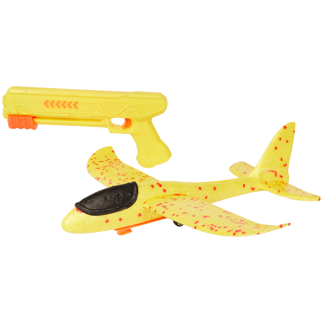 Avión de espuma con pistola de despegue