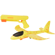 Avión de espuma con pistola de despegue