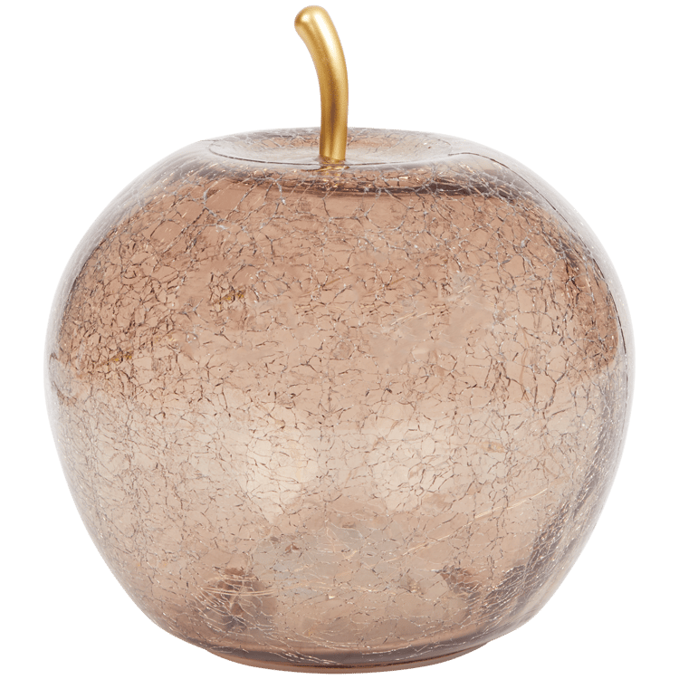 Manzana de vidrio con luz LED