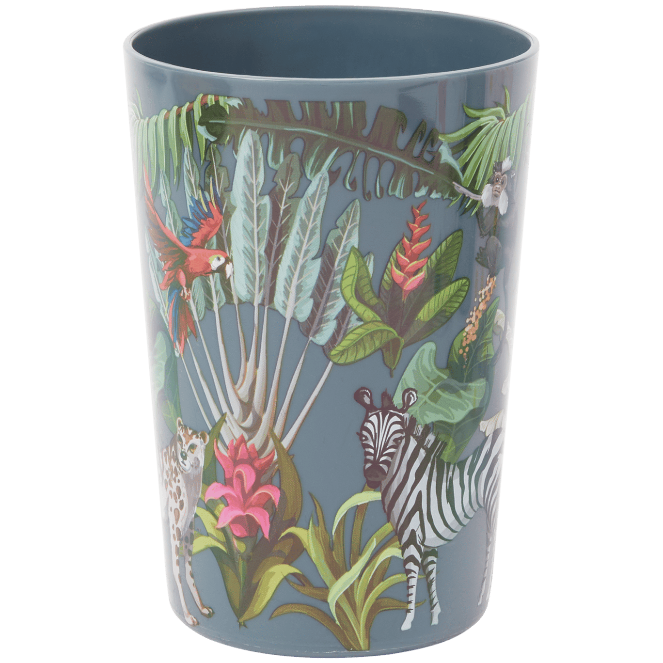Vaso de plástico con estampado de jungla
