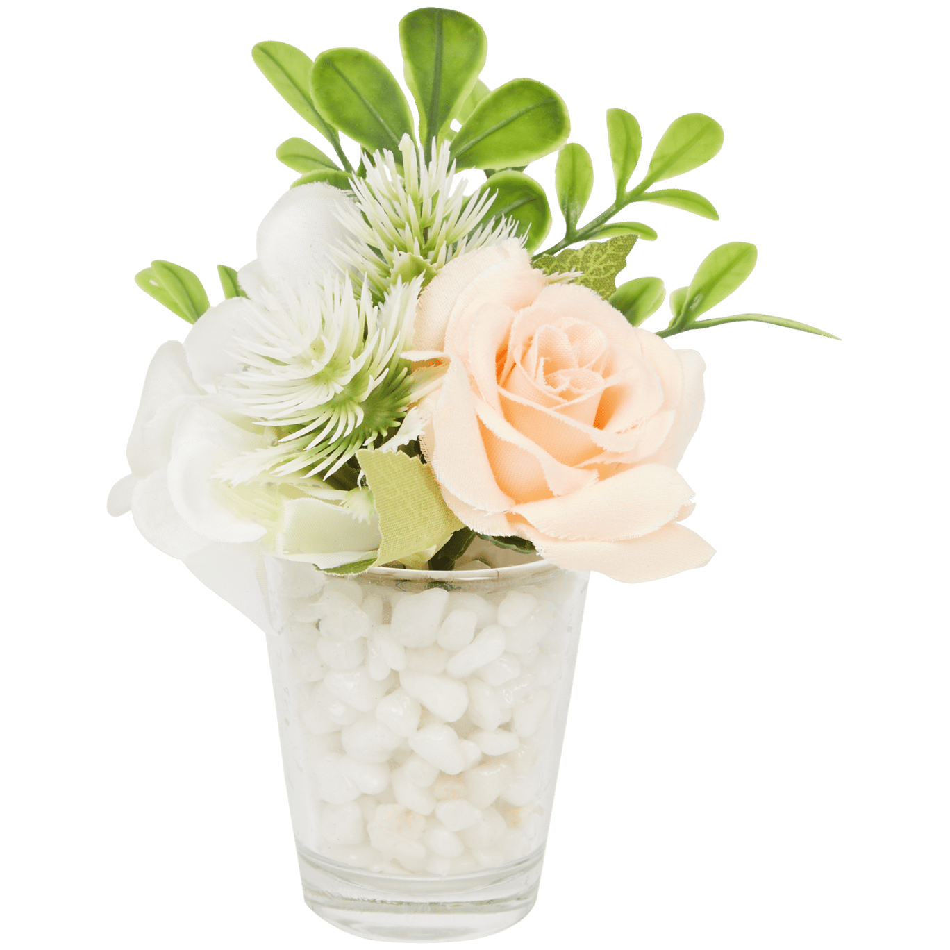 Bukiet sztucznych kwiatów w wazoniku