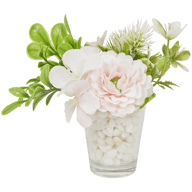 Bukiet sztucznych kwiatów w wazoniku