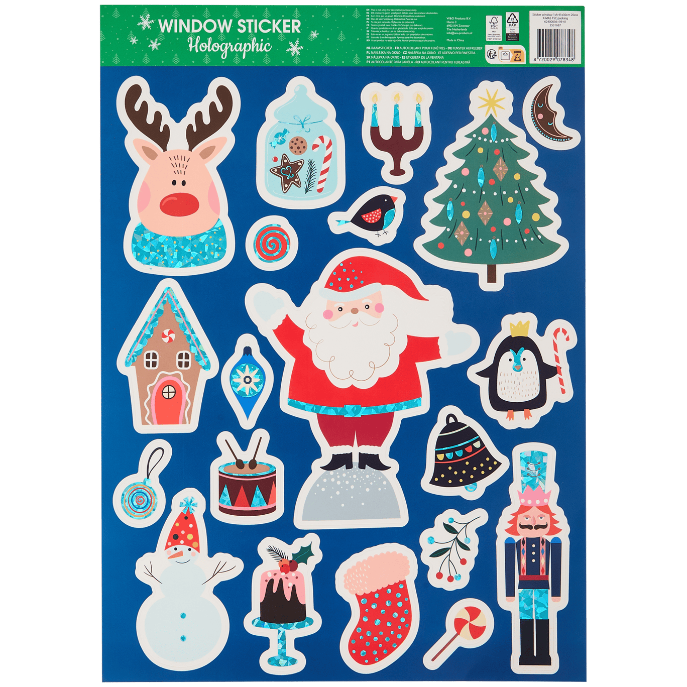 Kerst raamstickers