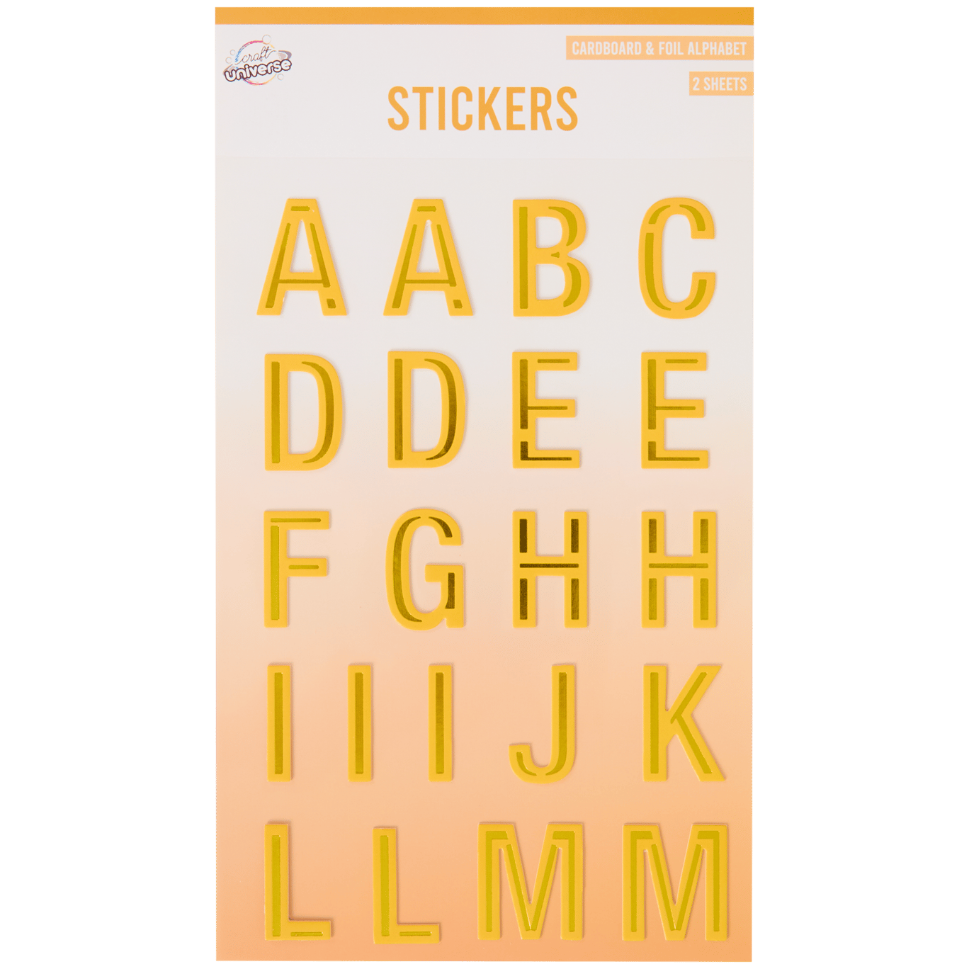 Craft Universe alfabet stickers