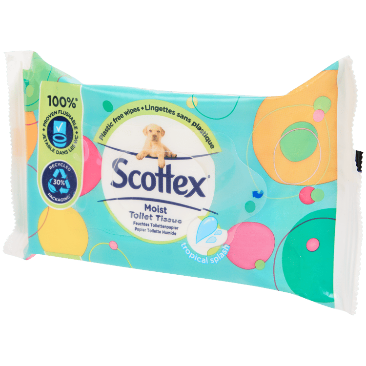 Papier toilette humide Scottex Tropical Splash