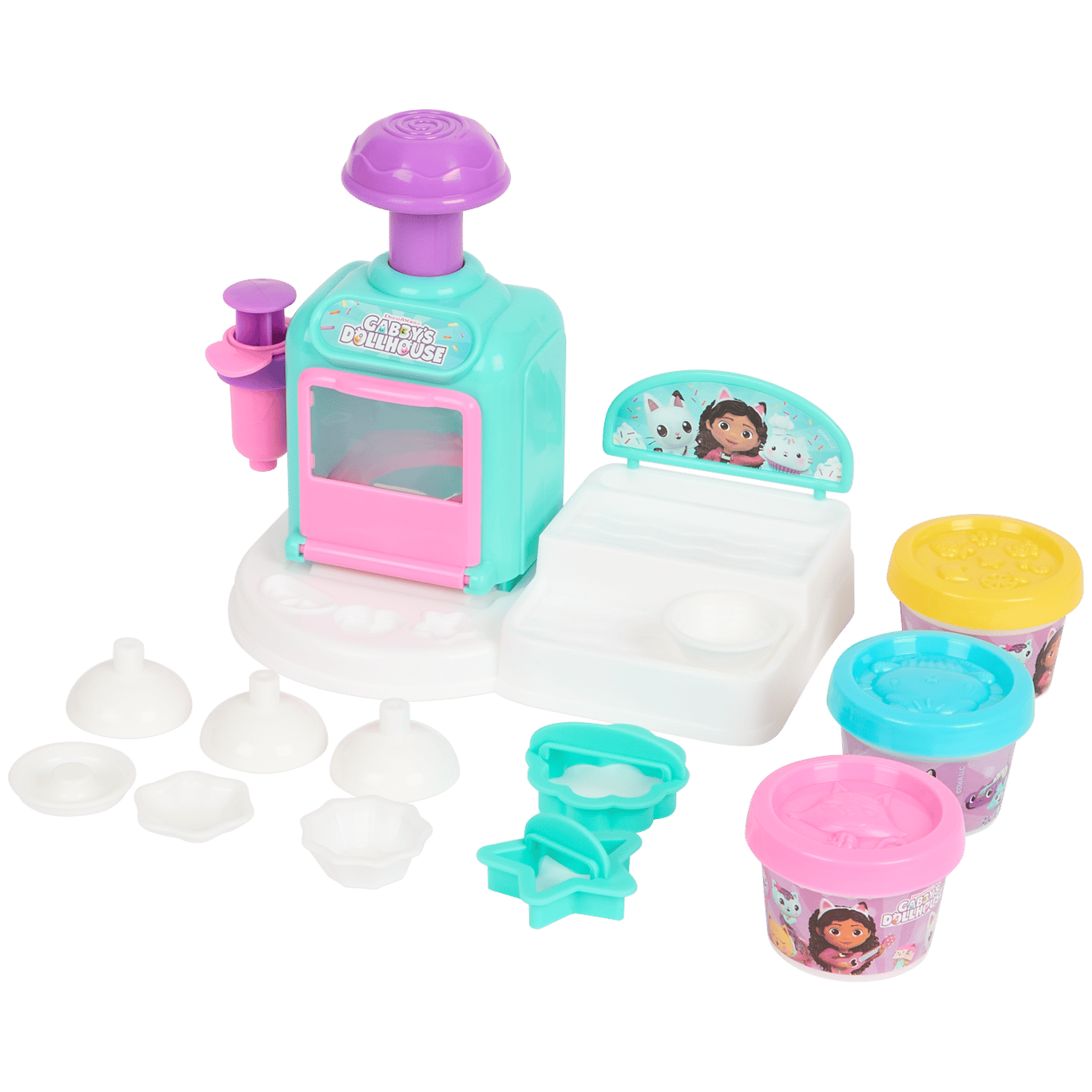 Set gioco argilla Gabby's Dollhouse Cakey Cat's Dough Kitchen