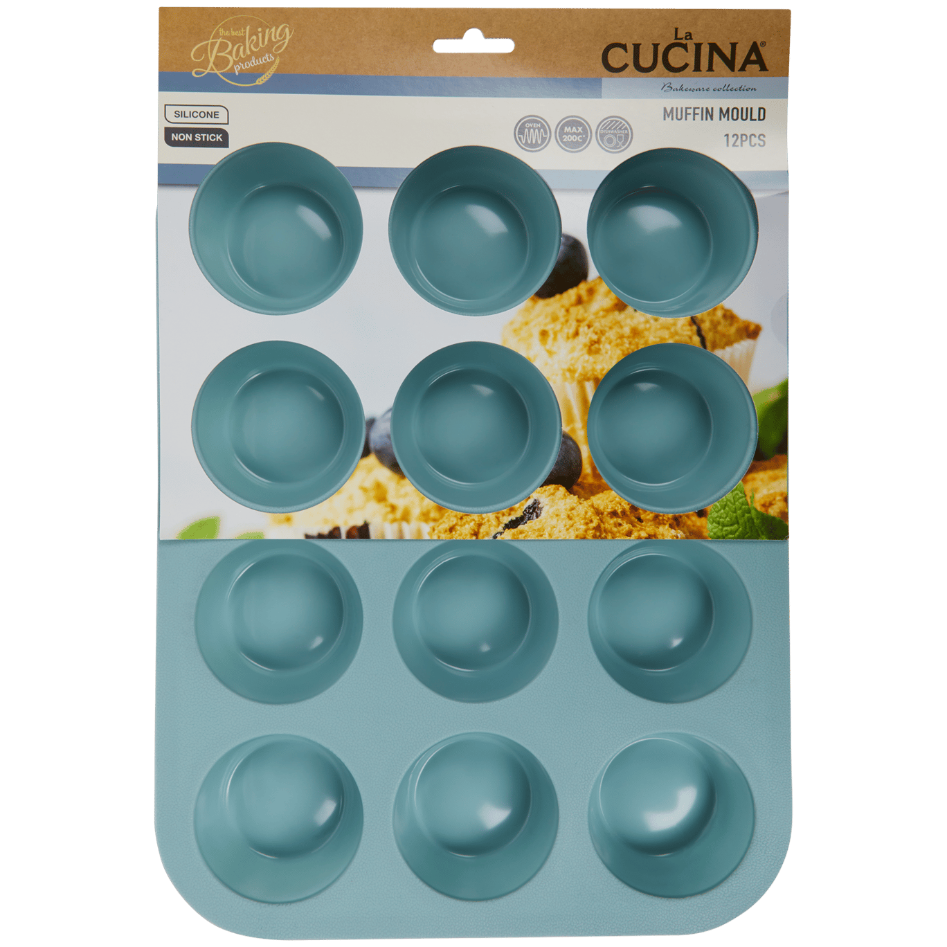 Moule à muffins en silicone La Cucina