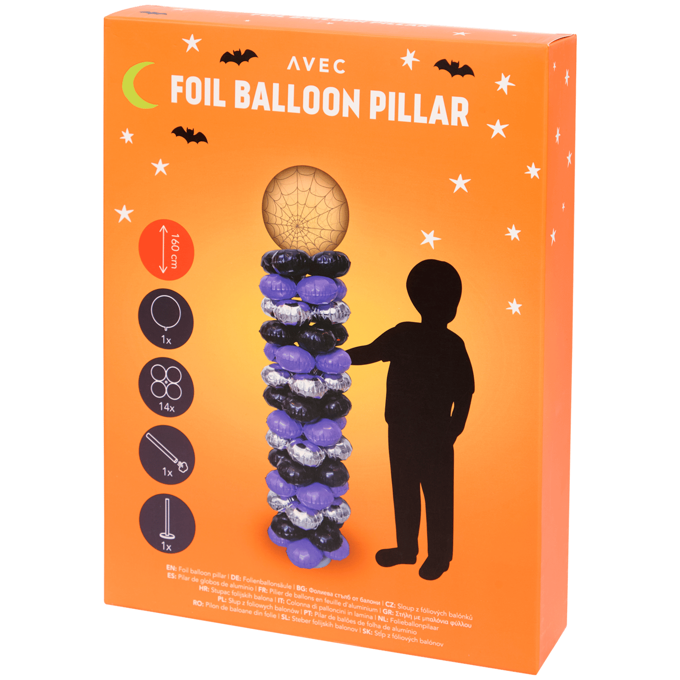 Avec halloween folieballon pilaar