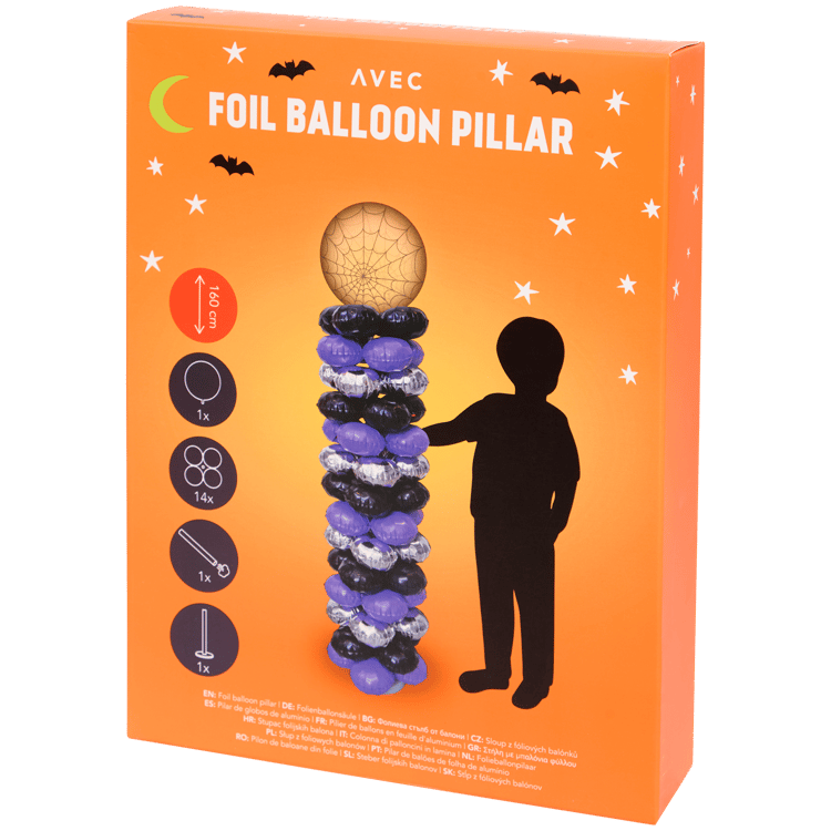 Colonne de ballons en aluminium d'Halloween Avec