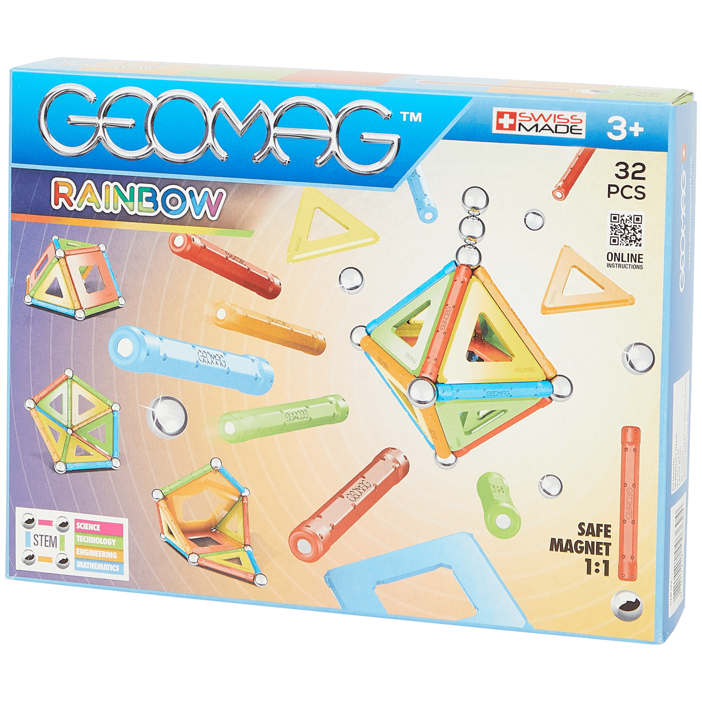 Jogo de construções Geomag Rainbow