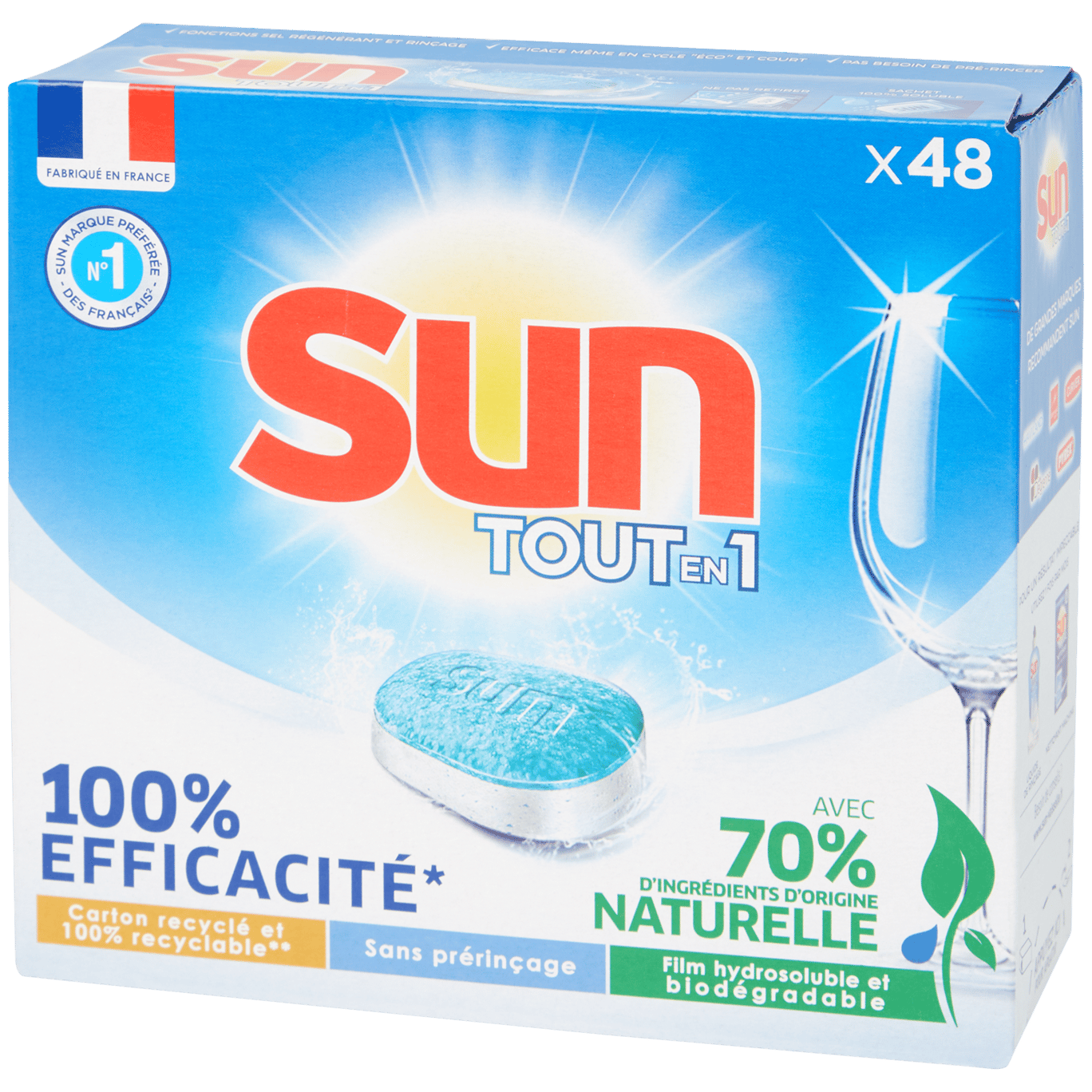 Tablettes pour lave-vaisselle Sun All In 1 pack de 200 pièces